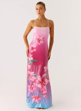 Ariaz Sequin Maxi Dress - Ombre Reef