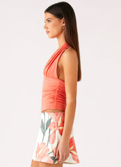 Avena Halter Top - Coral