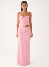 Carella Strapless Maxi Dress - Pink