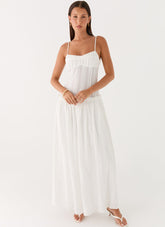 Jacinda Drop Waist Maxi Dress - Ivory
