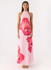 Len Maxi Dress - Pink Floral Spritz