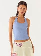 Nera Halter Top - periwinkle