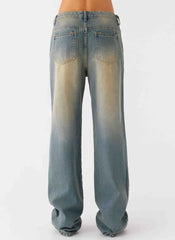 San Diego Straight Leg Denim Jeans - Blue Wash