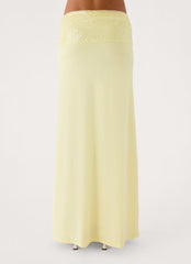 Tavina Sequin Maxi Skirt - Yellow