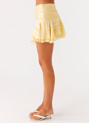 Willow Chiffon Mini Skirt - Yellow