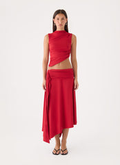 Briege Maxi Skirt - Red