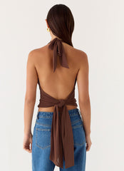 Malachi Beaded Top - Chocolate