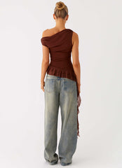 Mica Top - Chocolate