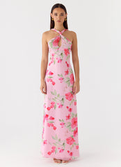 Serafim Chiffon Maxi Dress - Petal Soleil