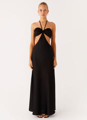 Sweetheart Cut Out Maxi Dress - Black